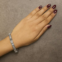 14K White Gold 7.0 Cttw Princess Cut Diamond 7