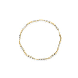 10k Yellow Gold 1/3 Cttw Diamond 3 Stone and X-Link Bracelet (I-J Color, I1-I2 Clarity) - 7.50