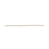 10k Yellow Gold 1/3 Cttw Diamond 3 Stone and X-Link Bracelet (I-J Color, I1-I2 Clarity) - 7.50