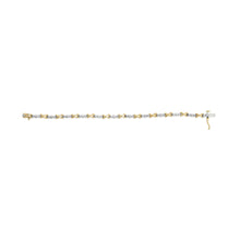 10K Two-Tone Gold 1/2 Cttw Diamond Alternating 3 Stone and X-Link 7" Bracelet (I-J Color, I2-I3 Clarity)-4