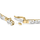 10k Yellow Gold 1.00 Cttw Baguette-Cut Channel Diamond Link Bracelet-1 thumbnail 2