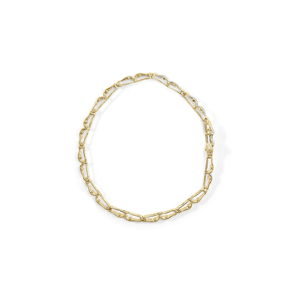 10k Yellow Gold 1.00 Cttw Baguette-Cut Channel Diamond Link Bracelet