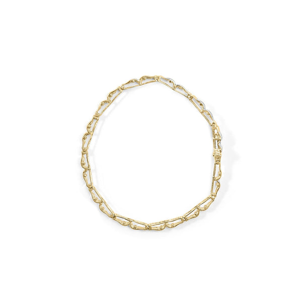 10k Yellow Gold 1.00 Cttw Baguette-Cut Channel Diamond Link Bracelet