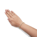 10k Yellow Gold 1.00 Cttw Baguette-Cut Channel Diamond Link Bracelet-2 thumbnail 3