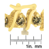 14K Yellow Gold Round-Cut Diamond 'S' Bracelet (6.00 cttw, Brown Color, I1-I2 Clarity)-3 thumbnail 4