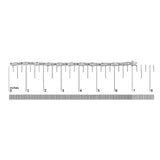 14K White Gold 2.0 Cttw Princess and Round Diamond Bar and Link Bracelet (I-J Color, I1-I2 Clarity) - 7.25