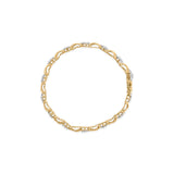 10k Yellow Gold Plated .925 Sterling Silver 2.00 Cttw Round-Cut Diamond Link 7