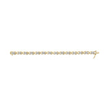10k Yellow Gold 2.00 Cttw Diamond Cluster and Alternating 