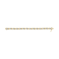 10k Yellow Gold 2.00 Cttw Diamond Cluster and Alternating 