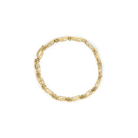 10K Yellow and White Gold 1/2 Cttw Channel Set Diamond Infinity Link 7