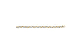 10K Yellow and White Gold 1/2 Cttw Channel Set Diamond Infinity Link 7