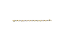 10K Yellow and White Gold 1/2 Cttw Channel Set Diamond Infinity Link 7