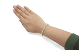 14K Yellow Gold Princess and Baguette Cut Diamond Beaded Bracelet (3.00 cttw, H-I Color, SI1-SI2 Clarity)-2 thumbnail 3