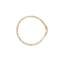 14K Yellow Gold 1.00 Cttw Baguette Diamond Channel Link Bracelet