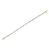 14K Yellow Gold 1.00 Cttw Baguette Diamond Channel Link Bracelet-4 thumbnail 5