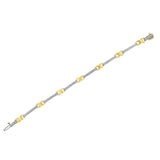 10K Yellow Gold 1.00 Cttw Pave Set Diamond Bar and  X-Link 7