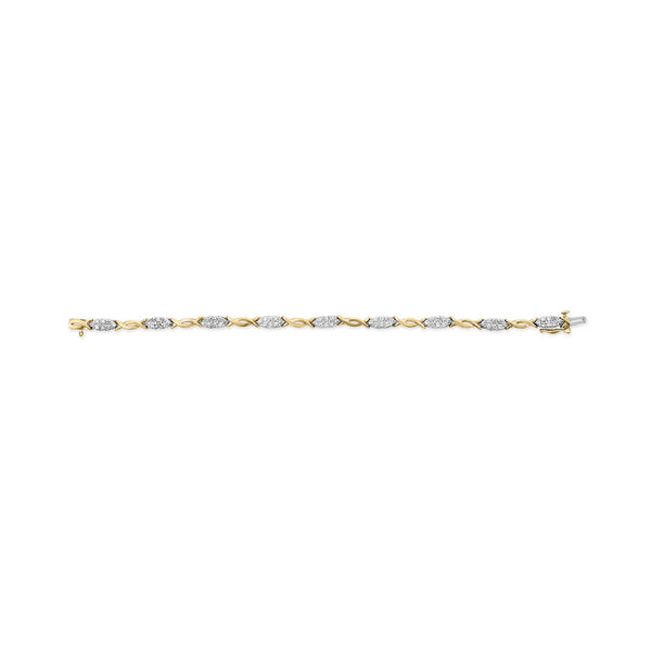 10K Yellow Gold 1.00 Cttw Round-Cut Diamond Spiral Link 7