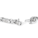 14K White Gold 1.0 Cttw Invisible-Set Princess Diamond Tennis Bracelet (H-I Color, SI1-SI2 Clarity) - 7