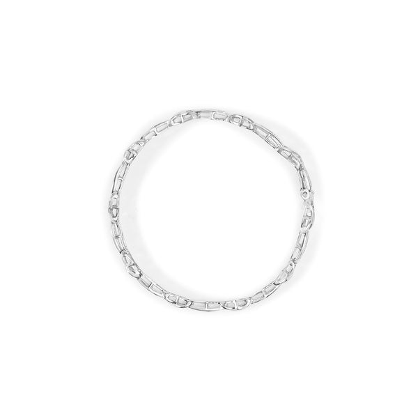 14K White Gold 1.0 Cttw Invisible-Set Princess Diamond Tennis Bracelet (H-I Color, SI1-SI2 Clarity) - 7
