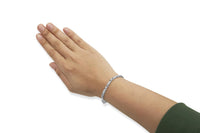 14K White Gold 1.0 Cttw Invisible-Set Princess Diamond Tennis Bracelet (H-I Color, SI1-SI2 Clarity) - 7