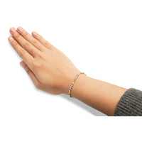 10k Gold 1/3 Cttw Diamond Miracle Set Alternating Bar and Link Bracelet (I-J Color, I1-I2 Clarity) - 7.75