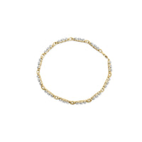 10k Yellow Gold 1.00 Cttw Diamond 3 Stone Link Bracelet (I-J Color, I1-I2 Clarity) -7.25