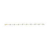 10k Two-Tone Gold 1/3 Cttw Diamond Pave Set Heart S-Link 7.25
