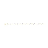 10k Two-Tone Gold 1/3 Cttw Diamond Pave Set Heart S-Link 7.25