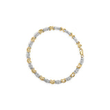 10K Two-Tone Gold 1.00 Cttw Diamond X-Link Link Bracelet-3 thumbnail 4
