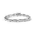 14K White Gold 1.00 Cttw Princess-Cut Diamond Link Bracelet (I-J Color, I1-I2 Clarity) - Size 7.25-0