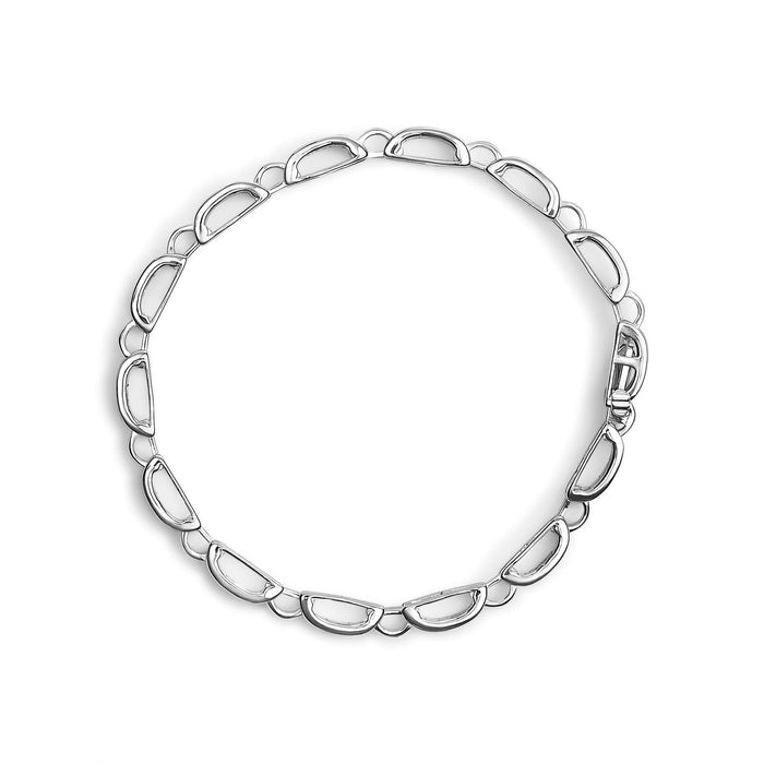 14K White Gold 1.00 Cttw Princess-Cut Diamond Link Bracelet (I-J Color, I1-I2 Clarity) - Size 7.25