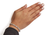 14K White Gold 1.00 Cttw Princess-Cut Diamond Link Bracelet (I-J Color, I1-I2 Clarity) - Size 7.25-2 thumbnail 3