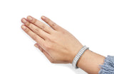 14K Gold 5.00 Cttw Square Princess Cut White Diamond Rectangular Invisible Set Link Tennis Bracelet (H-I Color, SI2-I1 Clarity) - 7.5” Inches-4 thumbnail 5