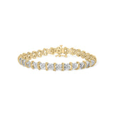 10K Yellow Gold Plated .925 Sterling Silver 2.0 Cttw Round Diamond Cluster 