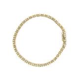 10K Yellow Gold 8.0 Cttw Bezel Set Round Diamond Tennis Bracelet-3 thumbnail 4