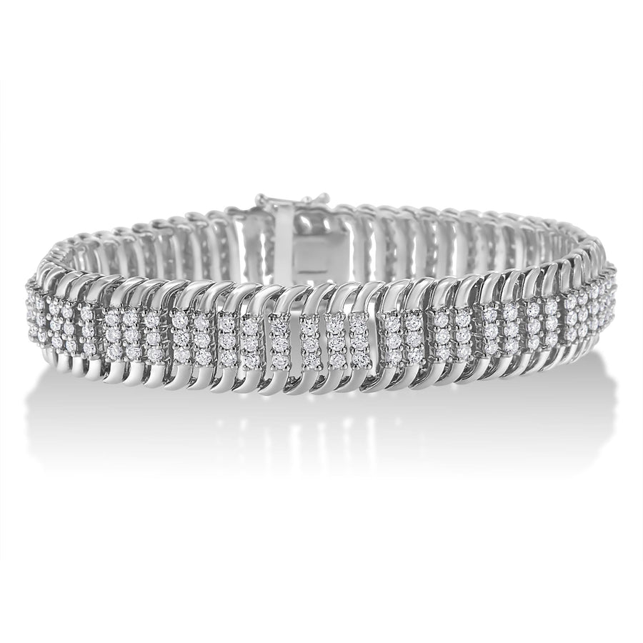 14K White Gold 5.0 Cttw Round Brilliant Cut Diamond 7