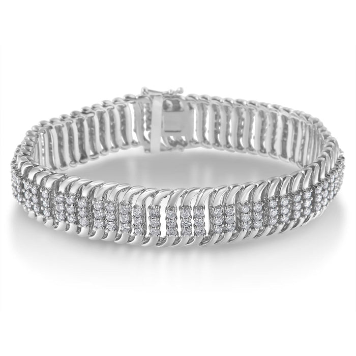 14K White Gold 5.0 Cttw Round Brilliant Cut Diamond 7