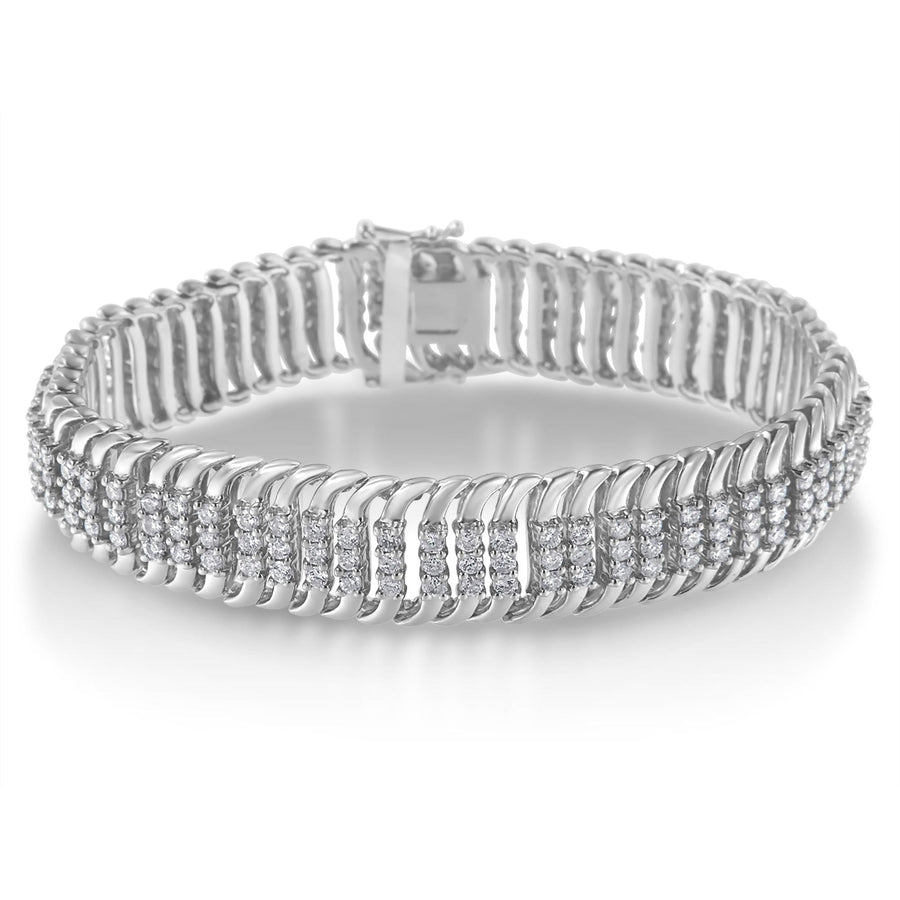 14K White Gold 5.0 Cttw Round Brilliant Cut Diamond 7