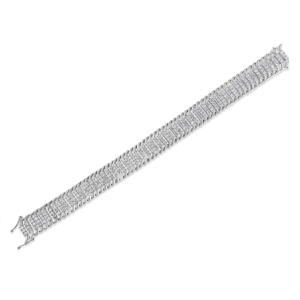 14K White Gold 5.0 Cttw Round Brilliant Cut Diamond 7