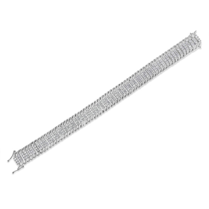 14K White Gold 5.0 Cttw Round Brilliant Cut Diamond 7
