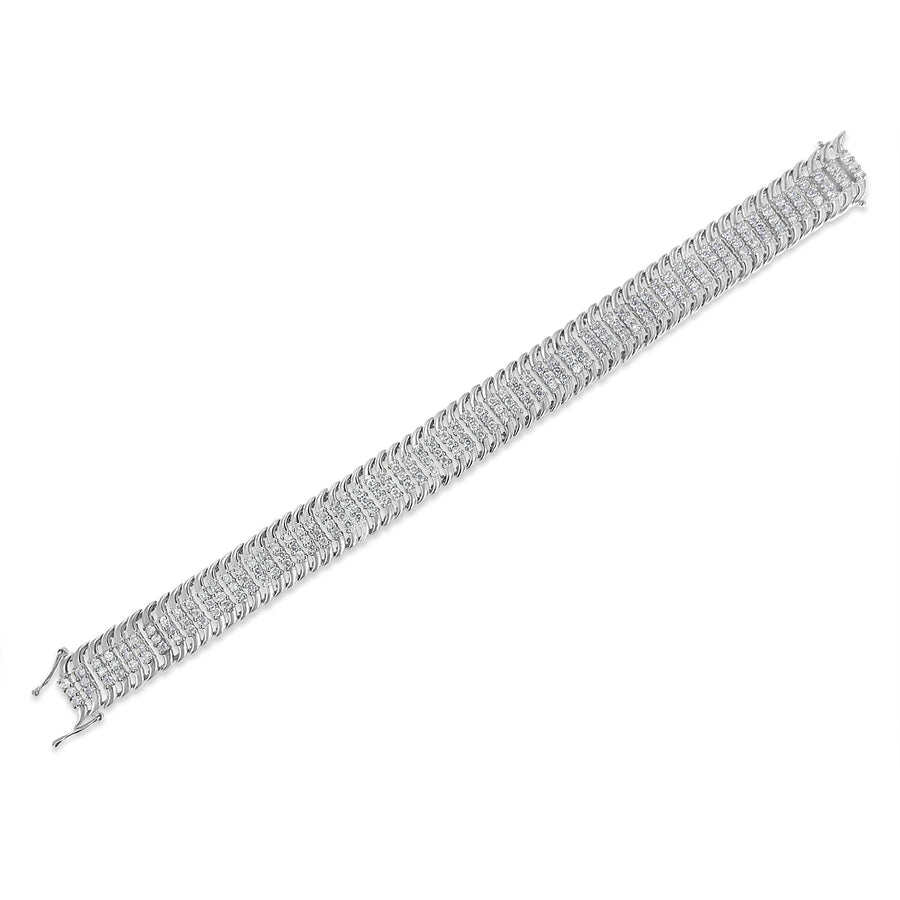 14K White Gold 5.0 Cttw Round Brilliant Cut Diamond 7