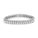 14K White Gold 5.0 Cttw Princess Cut Diamond 7