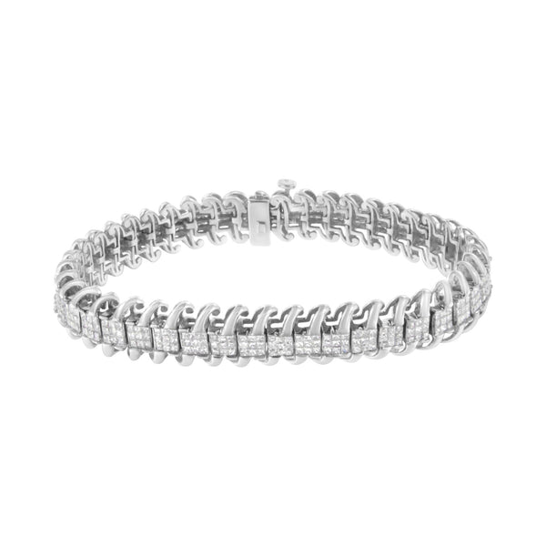 14K White Gold 5.0 Cttw Princess Cut Diamond 7