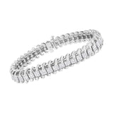 14K White Gold 5.0 Cttw Princess Cut Diamond 7