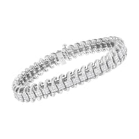 14K White Gold 5.0 Cttw Princess Cut Diamond 7