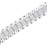14K White Gold 5.0 Cttw Princess Cut Diamond 7