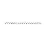 14K White Gold 2.00 Cttw Diamond Cluster and Spiral Link Bracelet (I-J Color, I1-I2 Clarity) - 7