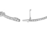 14K White Gold 1 1/2 Cttw Diamond Heart Station Strand Bracelet (H-I Color, I1-I2 Clarity) - 7.5 Inches-1 thumbnail 2