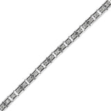 .925 Sterling Silver 1.0 Cttw Diamond Square Hybrid Link 7
