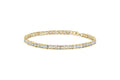10K yellow gold bracelet with round pave diamond stones
